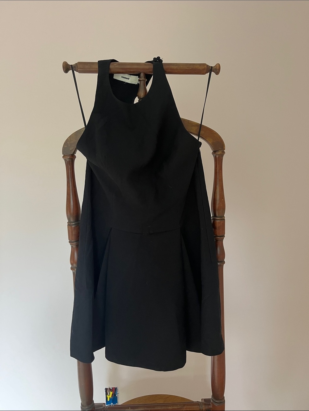 NWOT cameo Black Mini Halter Dress